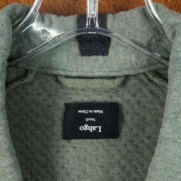 LUNYA Mens Sweater Small Green RESTORE DOUBLE FACED Cardigan Snap Button LAHGO - Picture 6 of 10